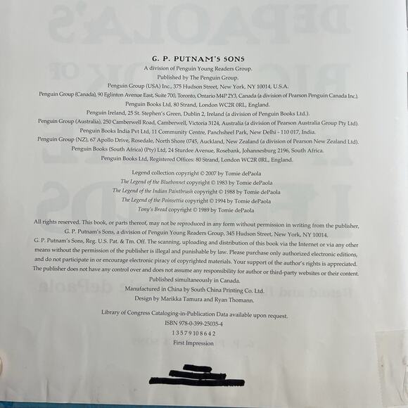 Tomie dePaolas Big Book of Favorite Legends Hardcover Childrens Story Book - Picture 4 of 14